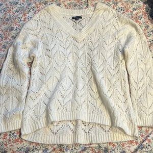 Knitted White American Eagle Sweater, Medium Size